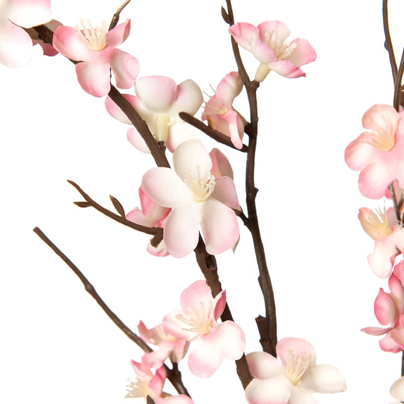 Ammyoo 4Pcs Cherry Blossom Branches Artificial Flowers for Spring Summer Indoor Decoration,Faux Long Stem Artificial Flowers for Wedding Home Office Bedroom Party Table Centerpieces Decor (Pink) - Image 2